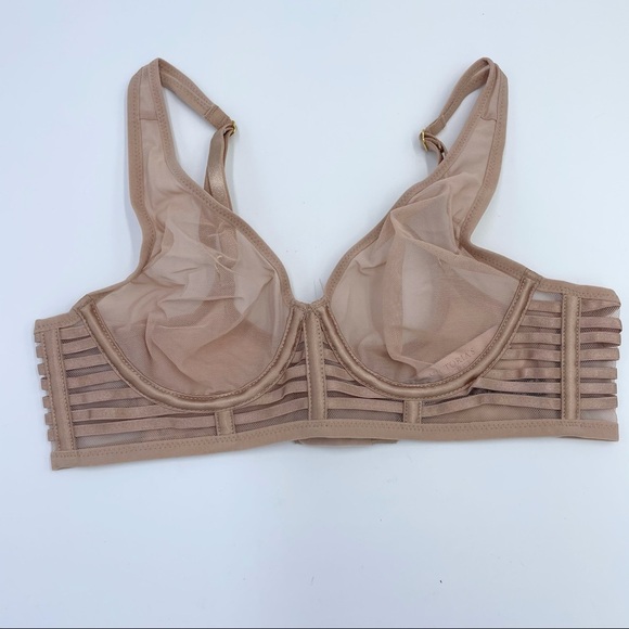 Victoria Secret Unlined Mesh Plunge Bra Sz 32B - Picture 10 of 10
